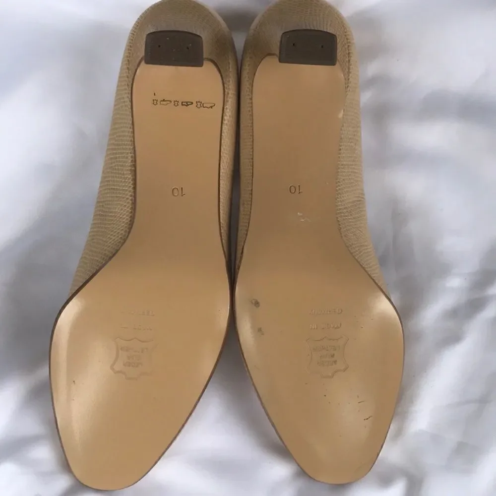PETER KAISER PEEP TOE LEATHER SHOES.  NEW